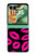 S2933 Pink Lips Kisses on Black Hülle Schutzhülle Taschen für Motorola Razr 60, Razr 2025