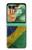 S3297 Brazil Flag Vintage Football Graphic Hülle Schutzhülle Taschen für Motorola Razr 70+,60+, Razr+ (2026, 2025, 2024)