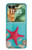 S3428 Aqua Wood Starfish Shell Hülle Schutzhülle Taschen für Motorola Razr 70+,60+, Razr+ (2026, 2025, 2024)