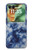 S3439 Fabric Indigo Tie Dye Hülle Schutzhülle Taschen für Motorola Razr 70+,60+, Razr+ (2026, 2025, 2024)