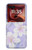 S2361 Purple White Flowers Hülle Schutzhülle Taschen für Motorola Razr 70 Ultra, 60 Ultra, 50 Ultra, Ultra 2026, Ultra 2025