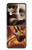 S3984 Fire Skeleton Playing Guitar Hülle Schutzhülle Taschen für Motorola Razr 70 Ultra, 60 Ultra, 50 Ultra, Ultra 2026, Ultra 2025