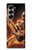 S3984 Fire Skeleton Playing Guitar Hülle Schutzhülle Taschen für Samsung Galaxy Z Fold 7