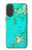 S2377 Turquoise Gemstone Texture Graphic Printed Hülle Schutzhülle Taschen für iPhone 17