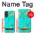 S2377 Turquoise Gemstone Texture Graphic Printed Hülle Schutzhülle Taschen für iPhone 17