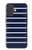 S2767 Navy White Striped Hülle Schutzhülle Taschen für iPhone 17