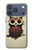 S0360 Coffee Owl Hülle Schutzhülle Taschen für iPhone 17 Pro, 18 Pro