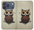 S0360 Coffee Owl Hülle Schutzhülle Taschen für iPhone 17 Pro, 18 Pro