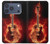 S0415 Fire Guitar Burn Hülle Schutzhülle Taschen für iPhone 17 Pro, 18 Pro