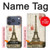 S2108 Eiffel Tower Paris Postcard Hülle Schutzhülle Taschen für iPhone 17 Pro