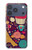 S2353 Paris Cartoon Vintage Pattern Hülle Schutzhülle Taschen für iPhone 17 Pro, 18 Pro