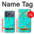 S2377 Turquoise Gemstone Texture Graphic Printed Hülle Schutzhülle Taschen für iPhone 17 Pro