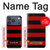 S2638 Black and Red Striped Hülle Schutzhülle Taschen für iPhone 17 Pro