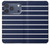 S2767 Navy White Striped Hülle Schutzhülle Taschen für iPhone 17 Pro