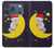 S2849 Cute Sleepy Owl Moon Night Hülle Schutzhülle Taschen für iPhone 17 Pro
