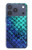 S3047 Green Mermaid Fish Scale Hülle Schutzhülle Taschen für iPhone 17 Pro