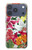 S3205 Retro Art Flowers Hülle Schutzhülle Taschen für iPhone 17 Pro, 18 Pro