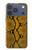 S3365 Yellow Python Skin Graphic Print Hülle Schutzhülle Taschen für iPhone 17 Pro, 18 Pro