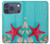 S3428 Aqua Wood Starfish Shell Hülle Schutzhülle Taschen für iPhone 17 Pro
