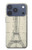 S3474 Eiffel Architectural Drawing Hülle Schutzhülle Taschen für iPhone 17 Pro, 18 Pro