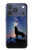 S3555 Wolf Howling Million Star Hülle Schutzhülle Taschen für iPhone 17 Pro, 18 Pro