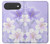 S2361 Purple White Flowers Hülle Schutzhülle Taschen für iPhone Air