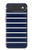 S2767 Navy White Striped Hülle Schutzhülle Taschen für iPhone Air