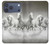 S0933 White Horses Hülle Schutzhülle Taschen für iPhone 17 Pro Max, 18 Pro Max