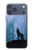 S0935 Wolf Howling in Forest Hülle Schutzhülle Taschen für iPhone 17 Pro Max, 18 Pro Max