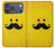 S1145 Yellow Mustache Sun Hülle Schutzhülle Taschen für iPhone 17 Pro Max, 18 Pro Max