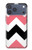 S1849 Pink Black Chevron Zigzag Hülle Schutzhülle Taschen für iPhone 17 Pro Max, 18 Pro Max