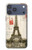 S2108 Eiffel Tower Paris Postcard Hülle Schutzhülle Taschen für iPhone 17 Pro Max