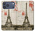 S2108 Eiffel Tower Paris Postcard Hülle Schutzhülle Taschen für iPhone 17 Pro Max