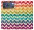S2362 Rainbow Colorful Shavron Zig Zag Pattern Hülle Schutzhülle Taschen für iPhone 17 Pro Max, 18 Pro Max