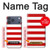 S2364 Red and White Striped Hülle Schutzhülle Taschen für iPhone 17 Pro Max
