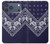 S3357 Navy Blue Bandana Pattern Hülle Schutzhülle Taschen für iPhone 17 Pro Max