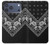 S3363 Bandana Black Pattern Hülle Schutzhülle Taschen für iPhone 17 Pro Max, 18 Pro Max