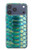 S3414 Green Snake Scale Graphic Print Hülle Schutzhülle Taschen für iPhone 17 Pro Max, 18 Pro Max