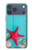 S3428 Aqua Wood Starfish Shell Hülle Schutzhülle Taschen für iPhone 17 Pro Max, 18 Pro Max
