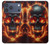 S3986 Fire Skull Hülle Schutzhülle Taschen für iPhone 17 Pro Max