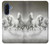 S0933 White Horses Hülle Schutzhülle Taschen für Samsung Galaxy A17