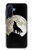 S1981 Wolf Howling at The Moon Hülle Schutzhülle Taschen für Samsung Galaxy A17