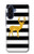 S2794 Black and White Striped Deer Gold Sparkles Hülle Schutzhülle Taschen für Samsung Galaxy A17