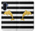 S2882 Black and White Striped Gold Dolphin Hülle Schutzhülle Taschen für Samsung Galaxy A17