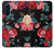 S3112 Rose Floral Pattern Black Hülle Schutzhülle Taschen für Samsung Galaxy A17