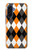 S3421 Black Orange White Argyle Plaid Hülle Schutzhülle Taschen für Samsung Galaxy A17