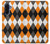 S3421 Black Orange White Argyle Plaid Hülle Schutzhülle Taschen für Samsung Galaxy A17