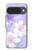 S2361 Purple White Flowers Hülle Schutzhülle Taschen für Google Pixel 10, 10 Pro