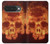 S3881 Fire Skull Hülle Schutzhülle Taschen für Google Pixel 10, 10 Pro