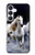 S0246 White Horse Hülle Schutzhülle Taschen für Samsung Galaxy S25 FE